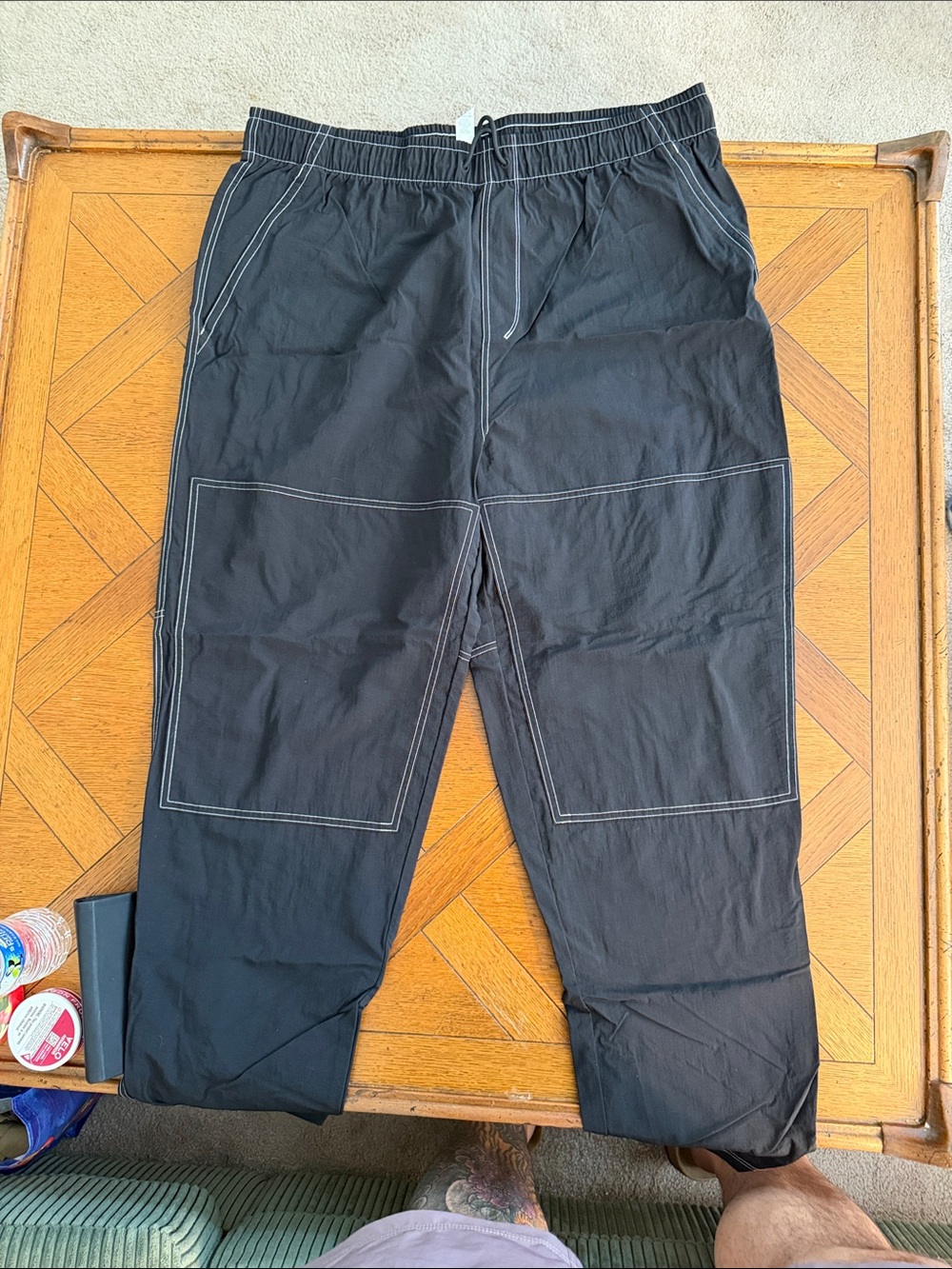 Alo Yoga Black Nylon Cargo Pants 2XL Men’s Contrast Stitch